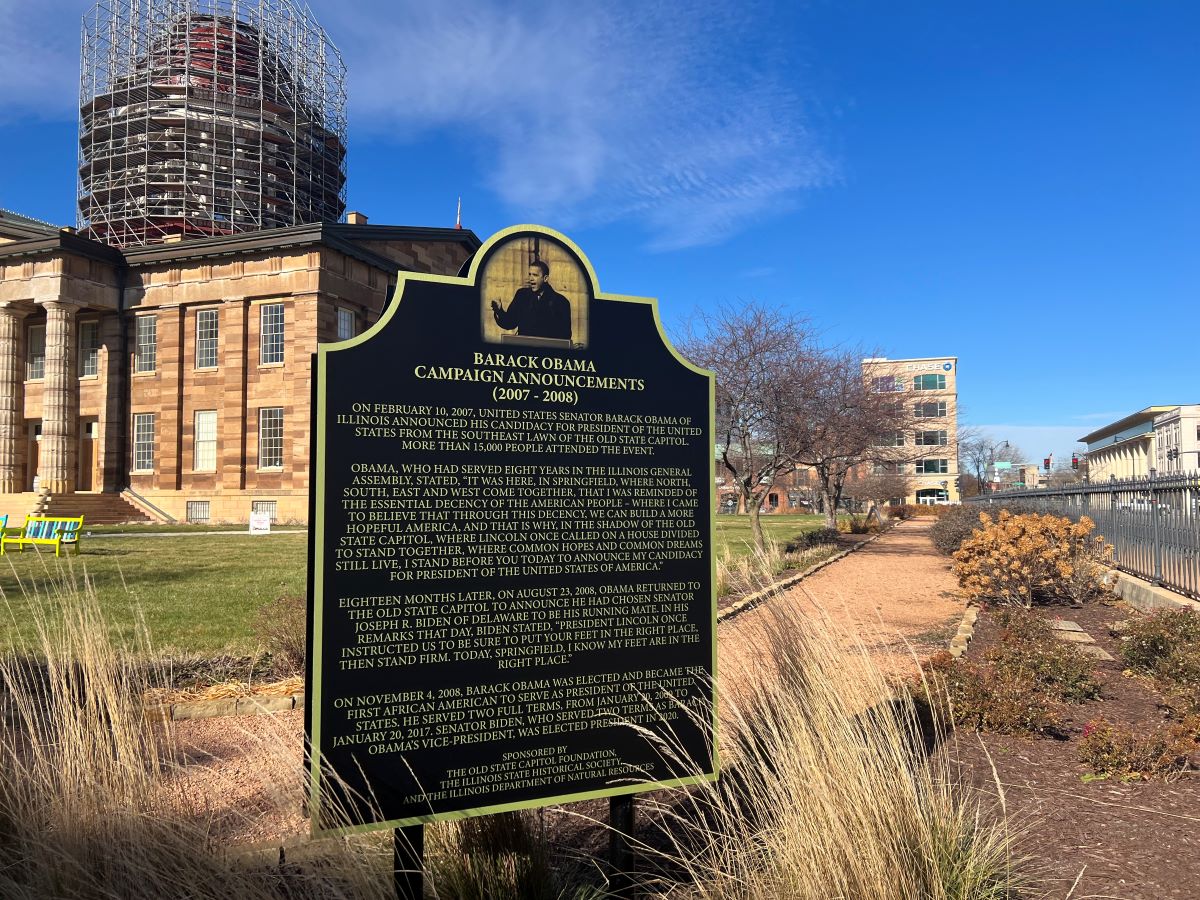 Barack Obama Historical Marker at the Old State Capitol